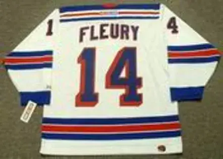 THEOREN FLEURY New York Rangers 2001 CCM Throwback Home NHL Jersey 