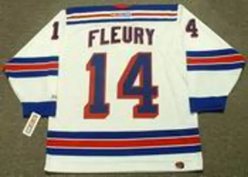 THEOREN FLEURY New York Rangers 2001 CCM Throwback Home NHL Jersey 
