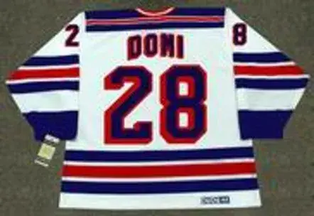 TIE DOMI New York Rangers 1991 CCM Vintage Home NHL Hockey Jersey 