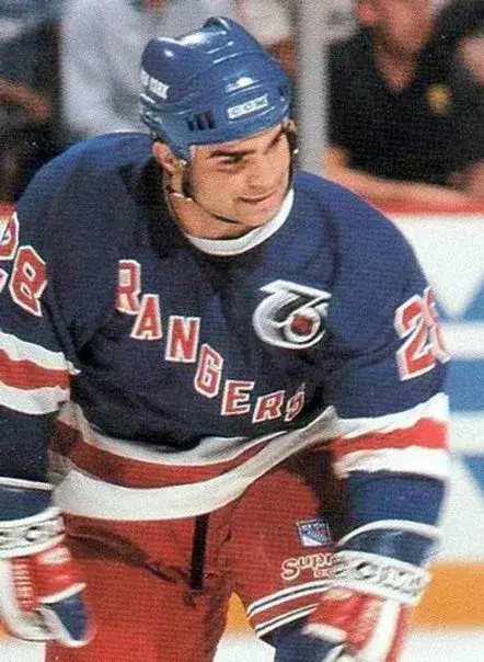 TIE DOMI New York Rangers 1991 CCM Vintage Throwback NHL Hockey Jersey 