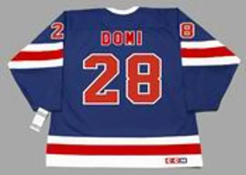 TIE DOMI New York Rangers 1991 CCM Vintage Throwback NHL Hockey Jersey 
