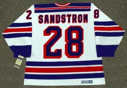 TOMAS SANDSTROM New York Rangers 1986 CCM Vintage Home NHL Hockey Jersey 