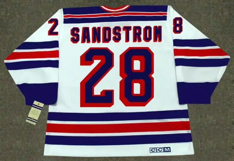 TOMAS SANDSTROM New York Rangers 1986 CCM Vintage Home NHL Hockey Jersey 