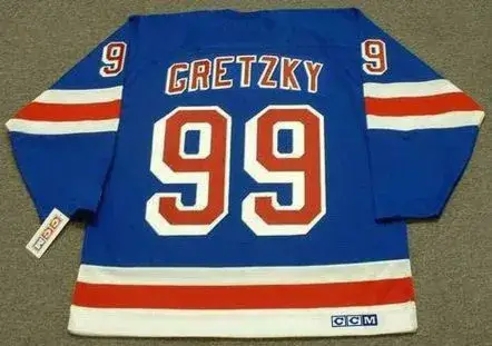 WAYNE GRETZKY New York Rangers 1999 Away CCM Throwback NHL Hockey Jersey 