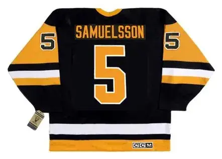 ULF SAMUELSSON Pittsburgh Penguins 1992 CCM Vintage Away NHL Hockey Jersey 