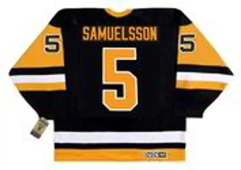 ULF SAMUELSSON Pittsburgh Penguins 1992 CCM Vintage Away NHL Hockey Jersey 