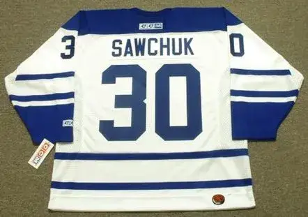 TERRY SAWCHUK Toronto Maple Leafs 1965 CCM Throwback Away NHL Jersey 