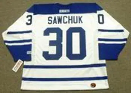 TERRY SAWCHUK Toronto Maple Leafs 1965 CCM Throwback Away NHL Jersey 