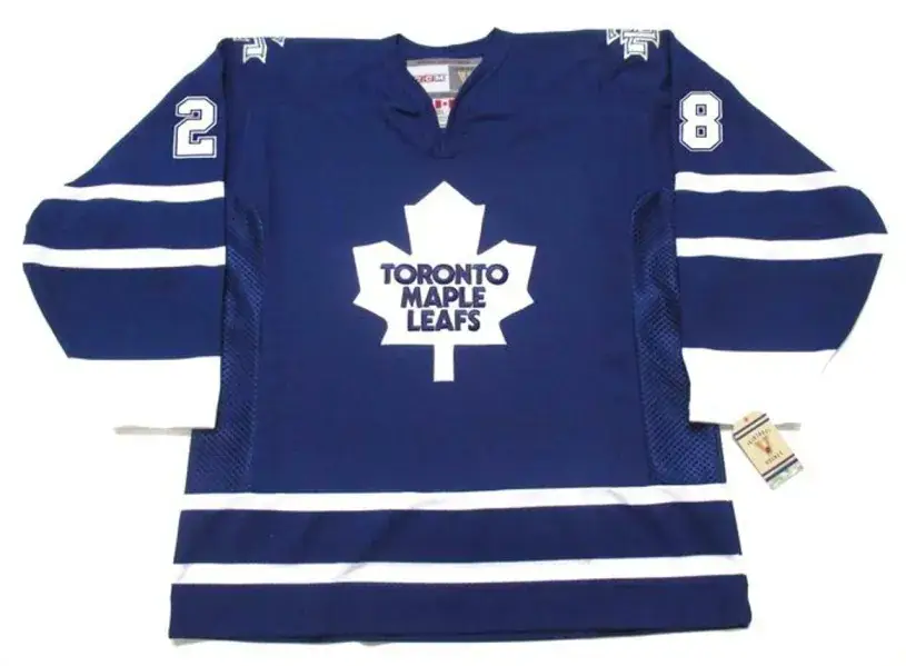 TIE DOMI Toronto Maple Leafs 2002 CCM Vintage Throwback NHL Hockey Jersey