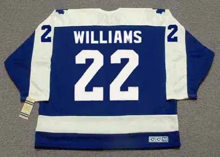 TIGER WILLIAMS Toronto Maple Leafs 1978 Away CCM Throwback Hockey Jersey 