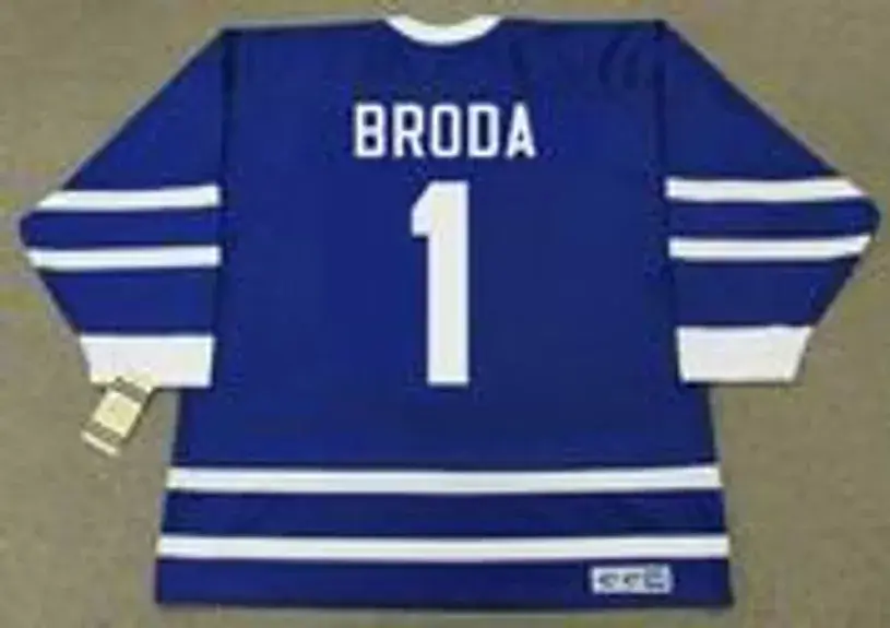 TURK BRODA Toronto Maple Leafs 1940’s CCM Vintage Throwback NHL Hockey Jersey 