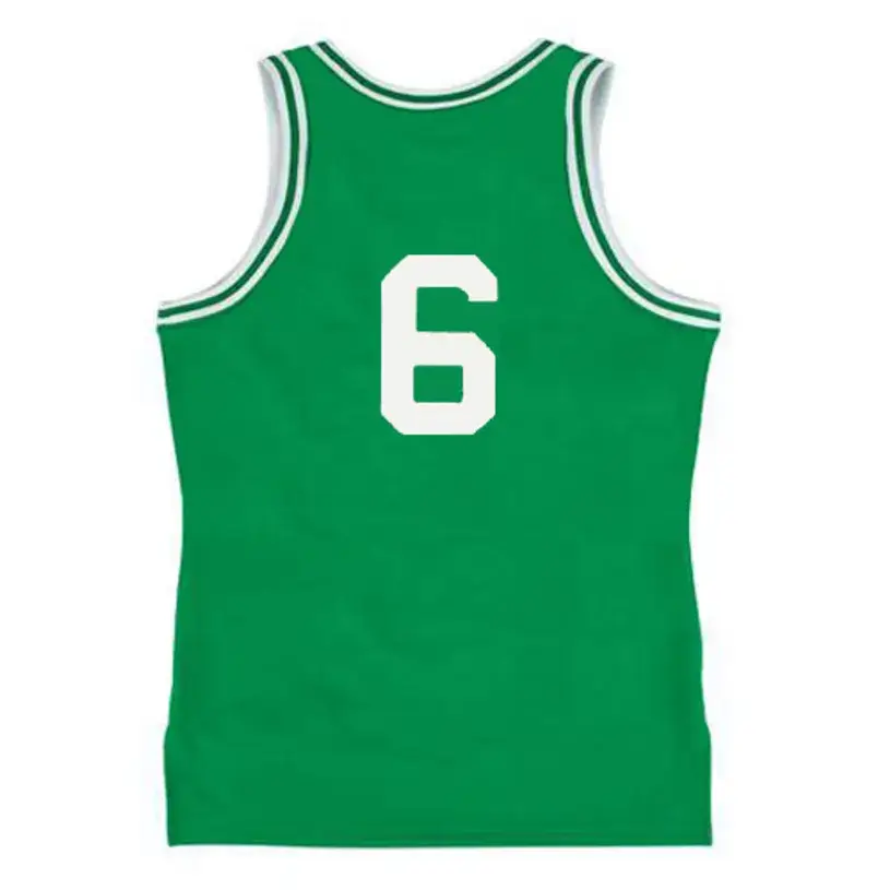 BILL RUSSELL Boston Celtics 1960’s Away Throwback NBA Basketball Jersey