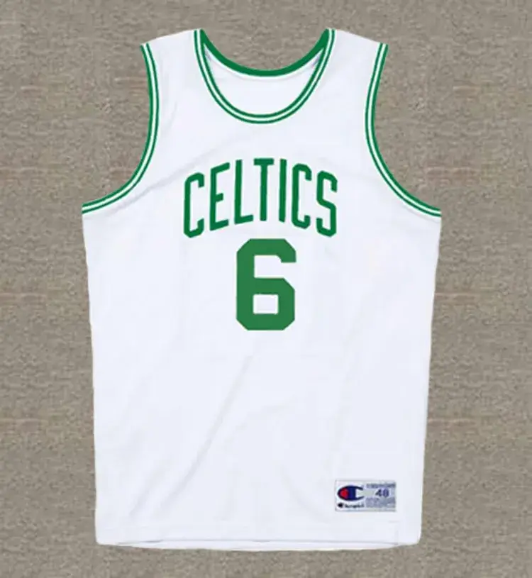 BILL RUSSELL Boston Celtics 1960’s Home Throwback NBA Basketball Jersey