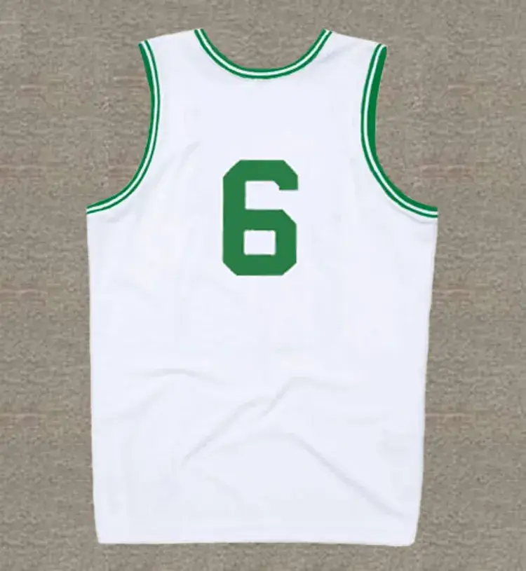 BILL RUSSELL Boston Celtics 1960’s Home Throwback NBA Basketball Jersey 