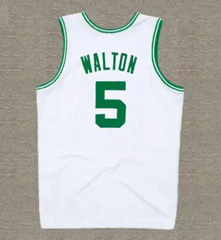 BILL WALTON Boston Celtics 1985 Home Throwback NBA Basketball Jersey 