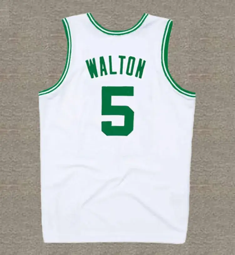 BILL WALTON Boston Celtics 1985 Home Throwback NBA Basketball Jersey 