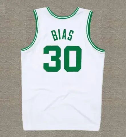 LEN BIAS Boston Celtics Home Throwback NBA Basketball Jersey 