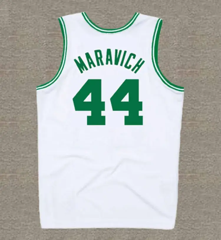 PETE MARAVICH Boston Celtics 1979 Home Throwback NBA Basketball Jersey 