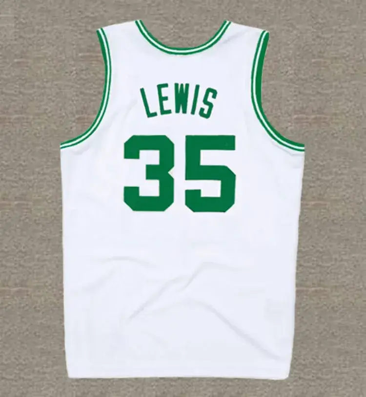 REGGIE LEWIS Boston Celtics 1991 Home Throwback NBA Basketball Jersey 