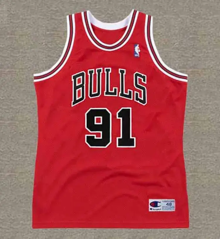 DENNIS RODMAN Chicago Bulls 1997 Throwback NBA Basketball Jersey