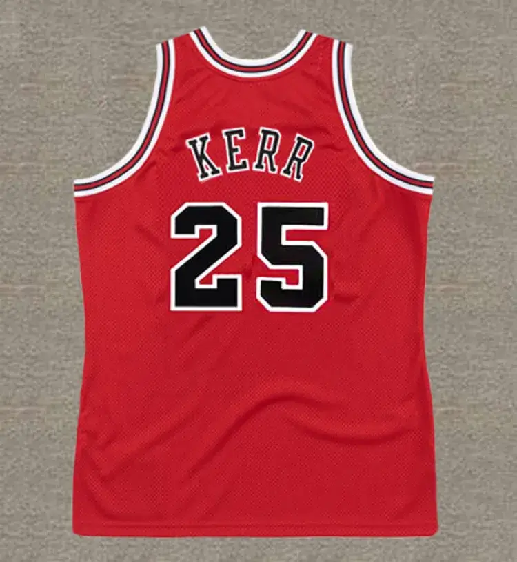 STEVE KERR Chicago Bulls 1997 Throwback NBA Basketball Jersey 