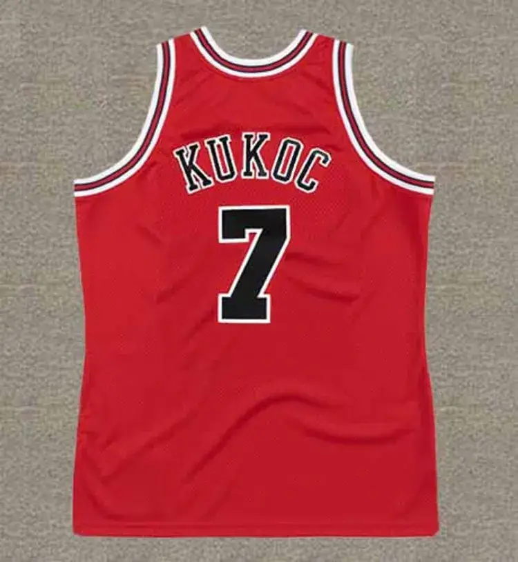 TONI KUKOC Chicago Bulls 1997 Throwback NBA Basketball Jersey 