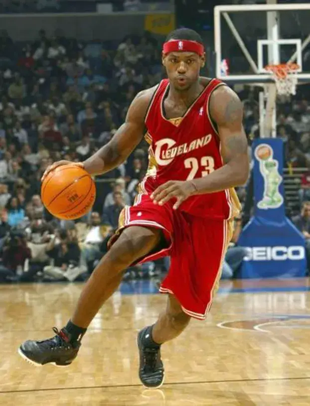 LeBRON JAMES Cleveland Cavaliers 2003 Away Reebok Authentic Throwback NBA Jersey 