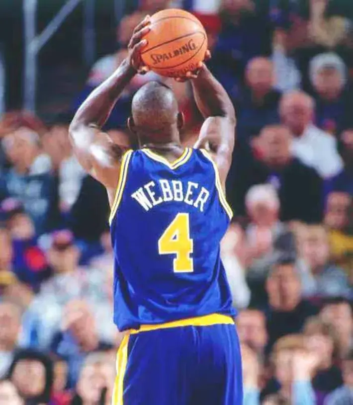CHRIS WEBBER Golden State Warriors 1993 Throwback NBA Basketball Jersey 