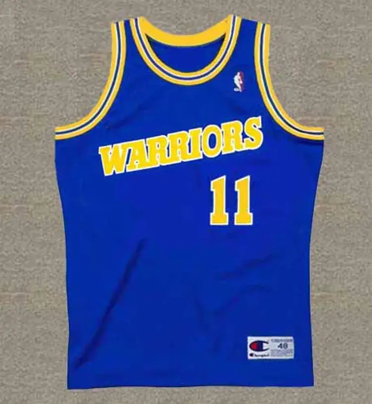 KLAY THOMPSON Golden State Warriors 1990’s Throwback NBA Basketball Jersey