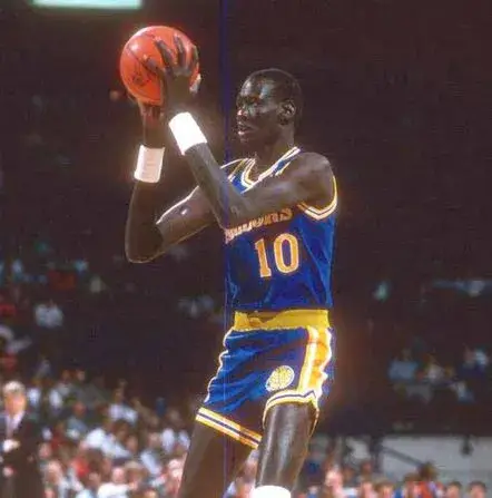 MANUTE BOL Golden State Warriors 1988 Throwback NBA Basketball Jersey 