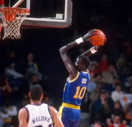 MANUTE BOL Golden State Warriors 1988 Throwback NBA Basketball Jersey 