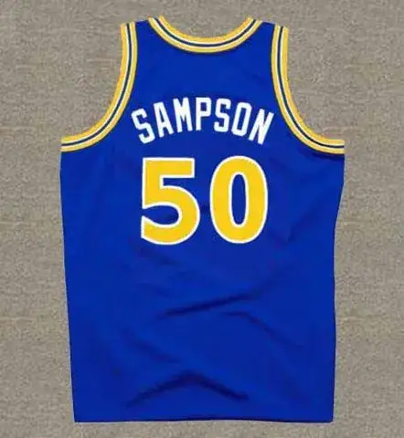 RALPH SAMPSON Golden State Warriors 1988 Throwback NBA Basketball Jersey 