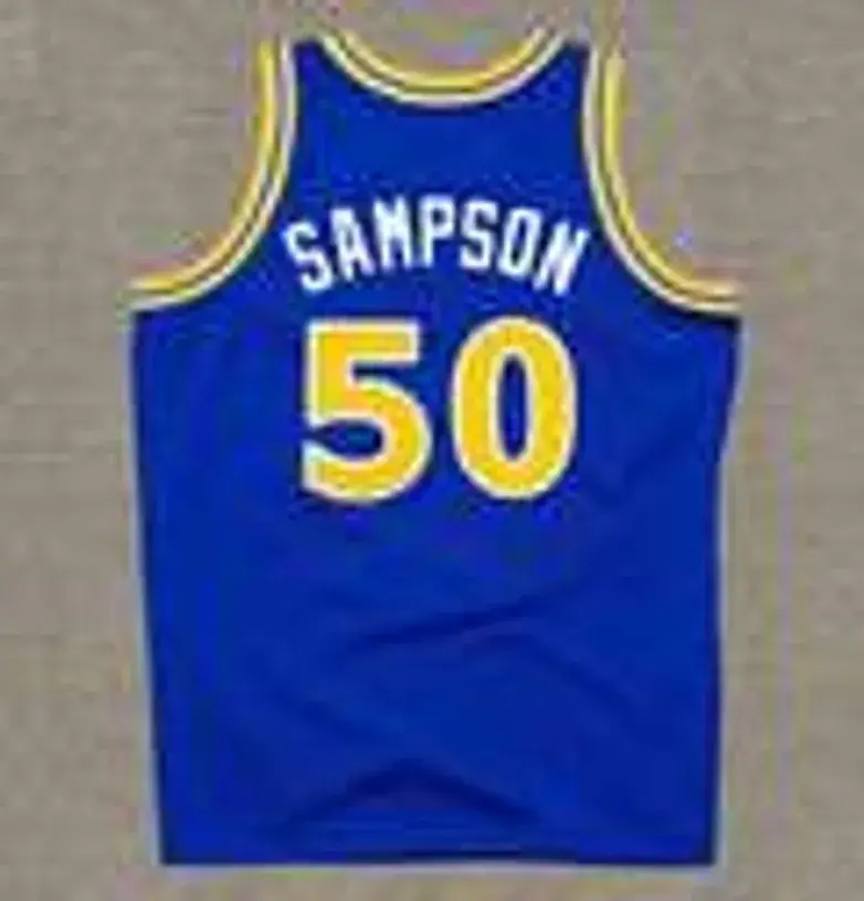 RALPH SAMPSON Golden State Warriors 1988 Throwback NBA Basketball Jersey 