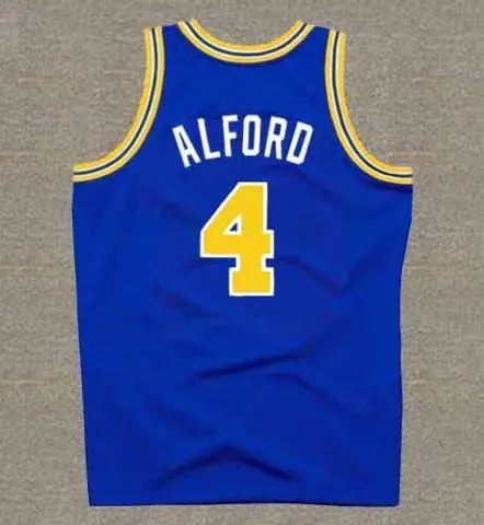 STEVE ALFORD Golden State Warriors 1988 Throwback NBA Basketball Jersey 