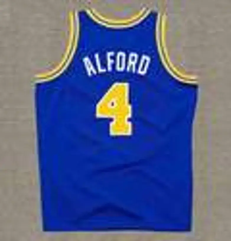 STEVE ALFORD Golden State Warriors 1988 Throwback NBA Basketball Jersey 