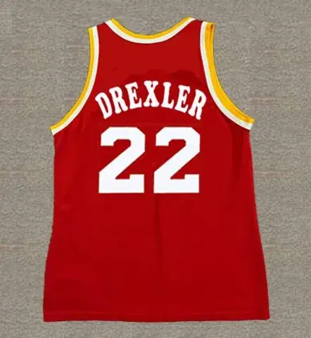CLYDE DREXLER Houston Rockets 1995 Throwback NBA Basketball Jersey 
