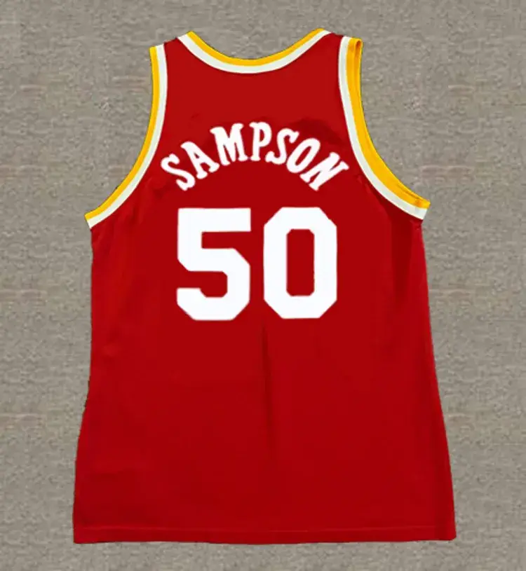 RALPH SAMPSON Houston Rockets 1986 Throwback NBA Basketball Jersey 