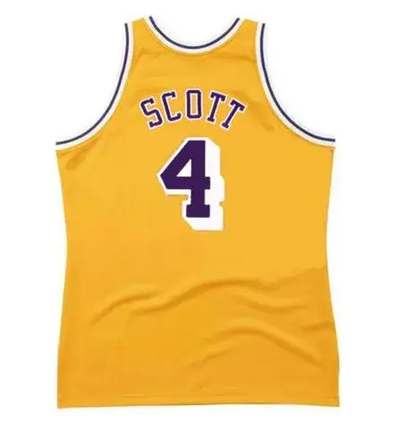 BYRON SCOTT Los Angeles Lakers 1987 Home Throwback NBA Basketball Jersey 