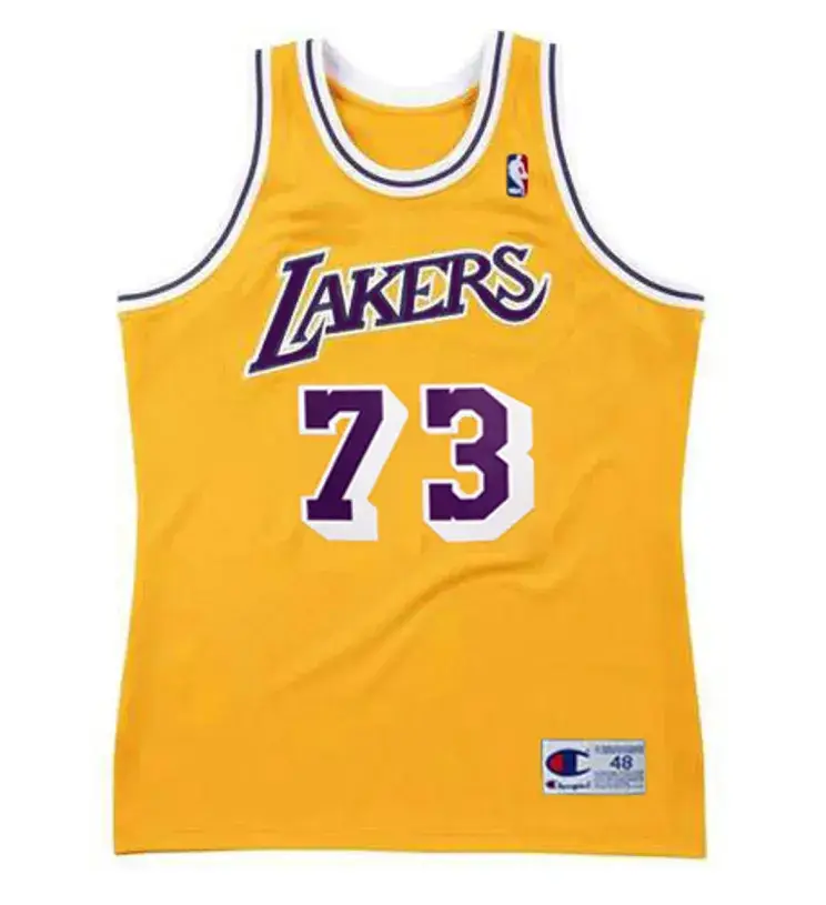 DENNIS RODMAN Los Angeles Lakers 1999 Home Throwback NBA Basketball Jersey