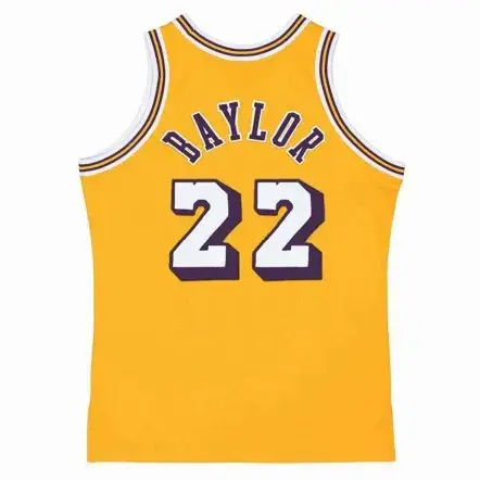ELGIN BAYLOR Los Angeles Lakers 1968 Home Throwback NBA Basketball Jersey 