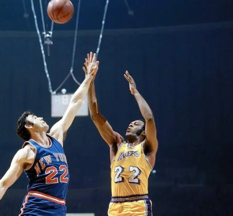 ELGIN BAYLOR Los Angeles Lakers 1968 Home Throwback NBA Basketball Jersey 