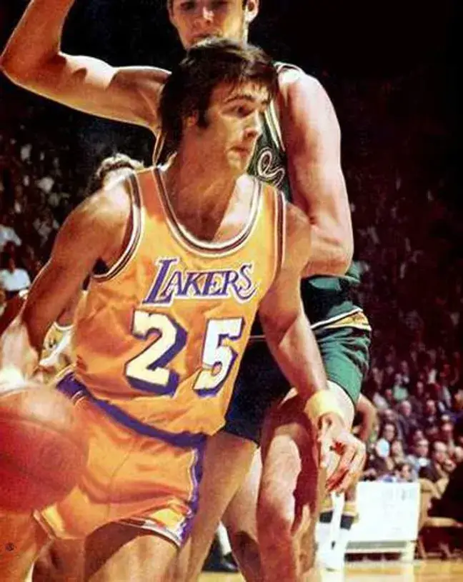 GAIL GOODRICH Los Angeles Lakers 1971 Home Throwback NBA Basketball Jersey 