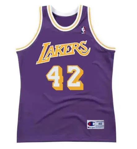 JAMES WORTHY Los Angeles Lakers 1987 Away Throwback NBA Basketball Jersey