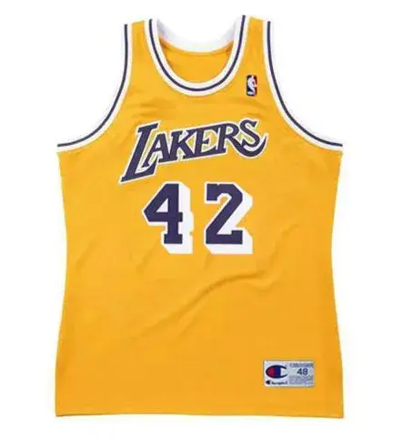 JAMES WORTHY Los Angeles Lakers 1987 Home Throwback NBA Basketball Jersey