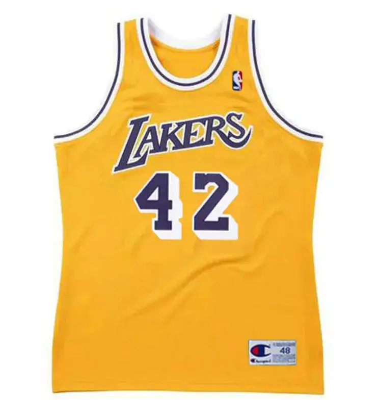 JAMES WORTHY Los Angeles Lakers 1987 Home Throwback NBA Basketball Jersey