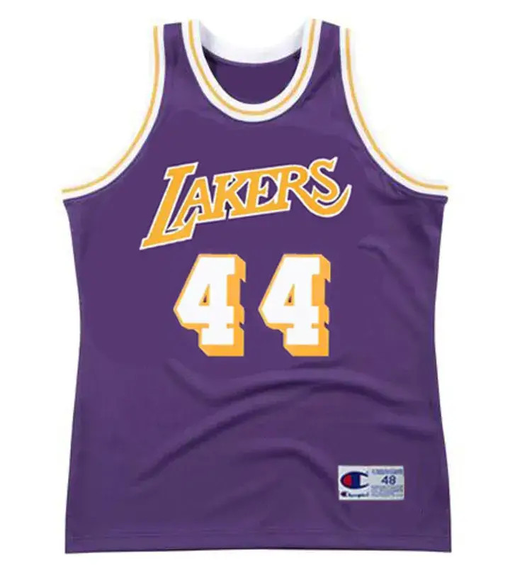 JERRY WEST Los Angeles Lakers 1973 Away Throwback NBA Basketball Jersey