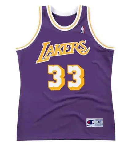KAREEM ABDUL-JABBAR Los Angeles Lakers 1987 Away Throwback NBA Basketball Jersey