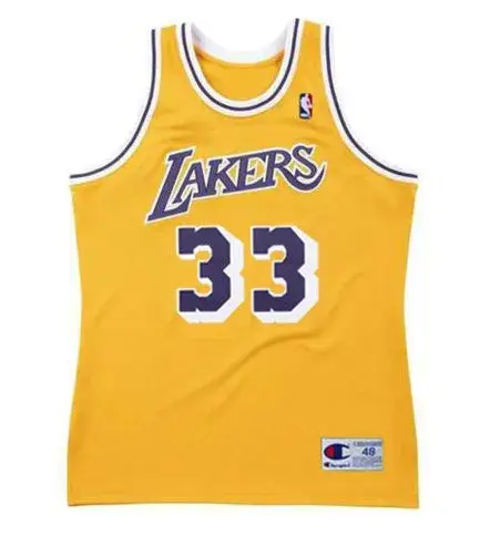 KAREEM ABDUL-JABBAR Los Angeles Lakers 1987 Home Throwback NBA Basketball Jersey