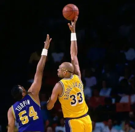 KAREEM ABDUL-JABBAR Los Angeles Lakers 1987 Home Throwback NBA Basketball Jersey 