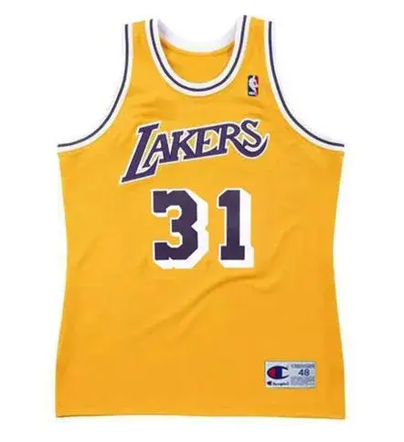 KURT RAMBIS Los Angeles Lakers 1987 Home Throwback NBA Basketball Jersey
